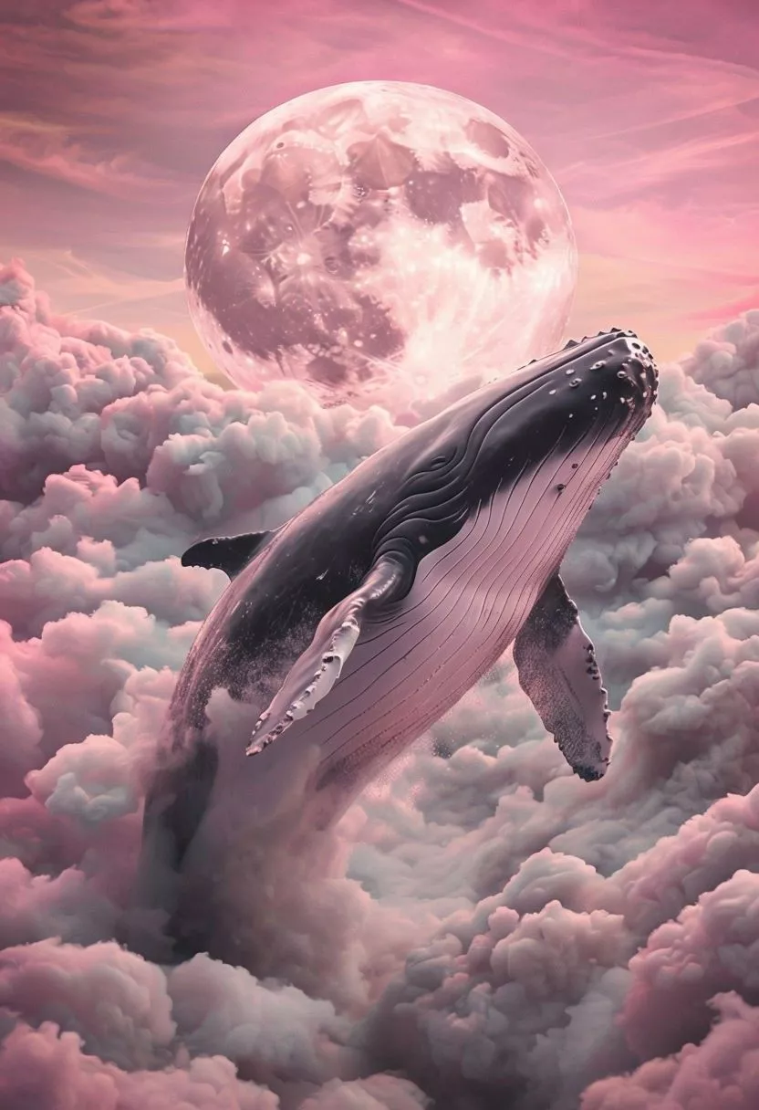 customizeable fantasy luminous whale