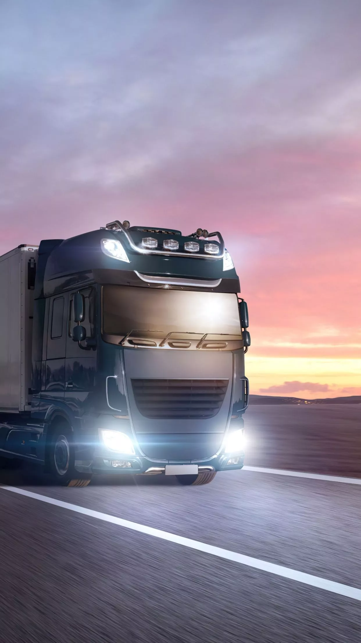 Truck Wallpaper 4K, Highway, Road