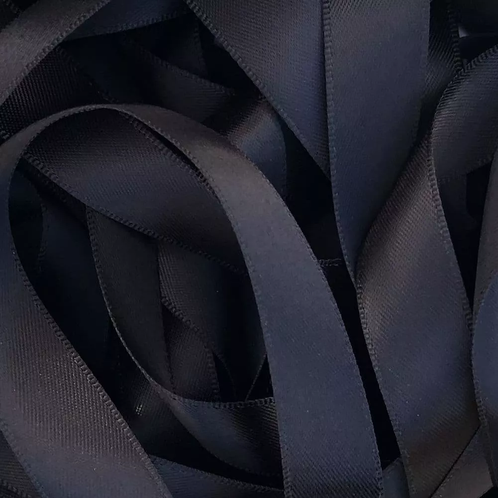 Black satin 2025 wired ribbon