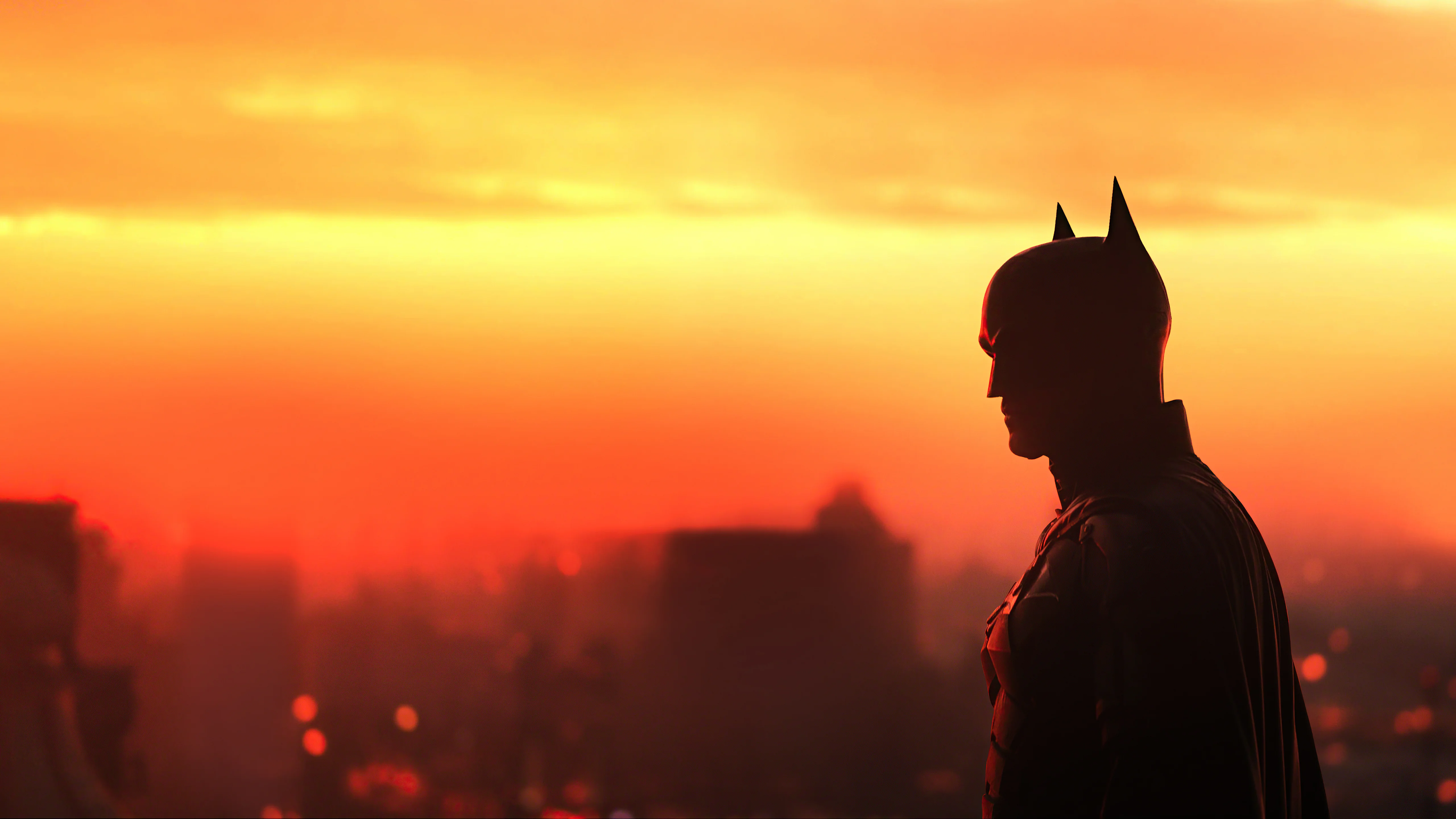 Batman over Gotham city Wallpaper 5k HD
