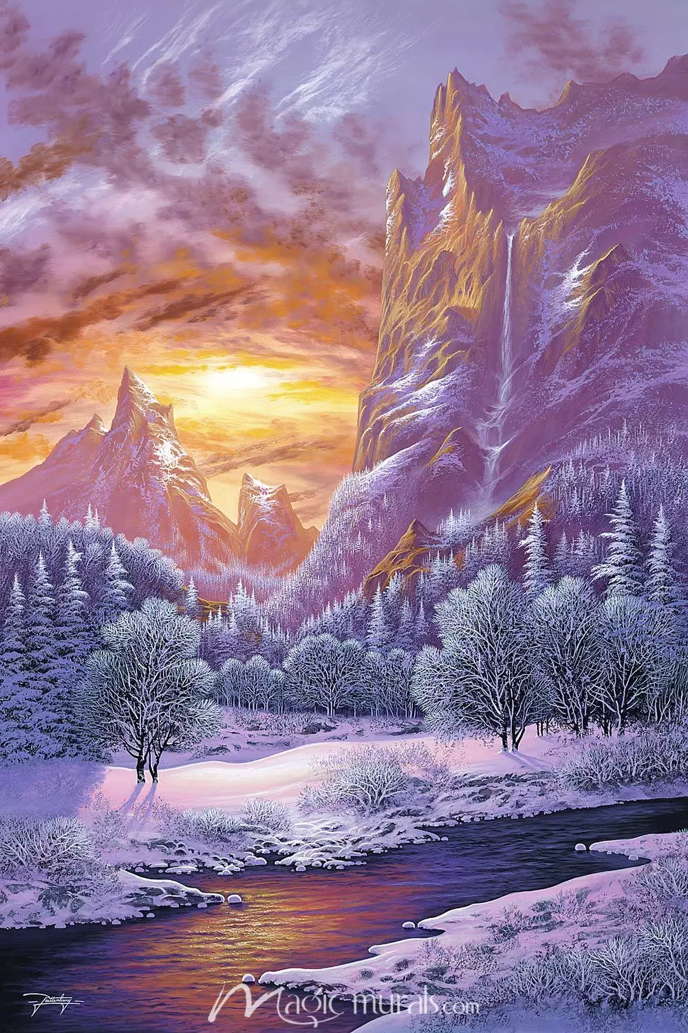Deep Winter Sun Wallpaper Wall Mural