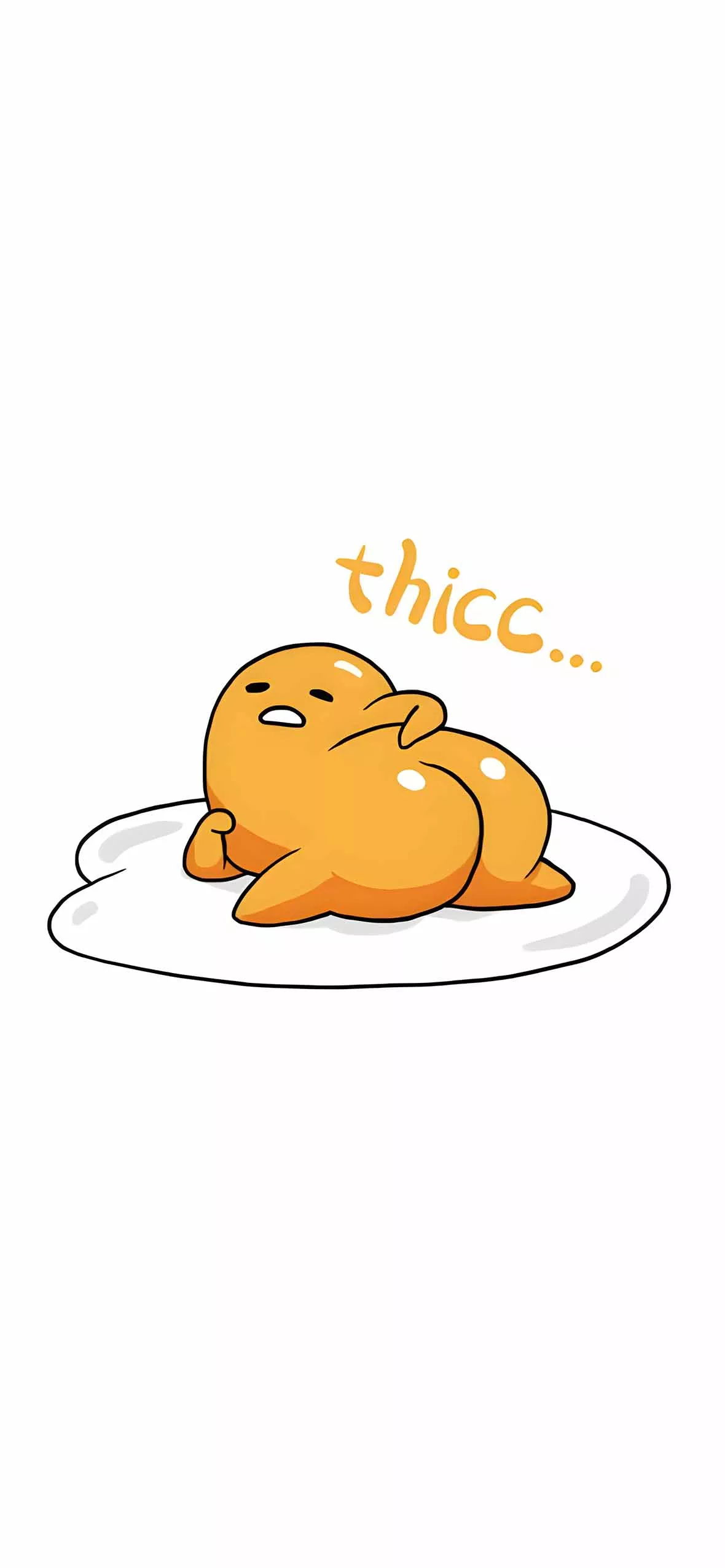 Gudetama Thicc Funny Wallpaper
