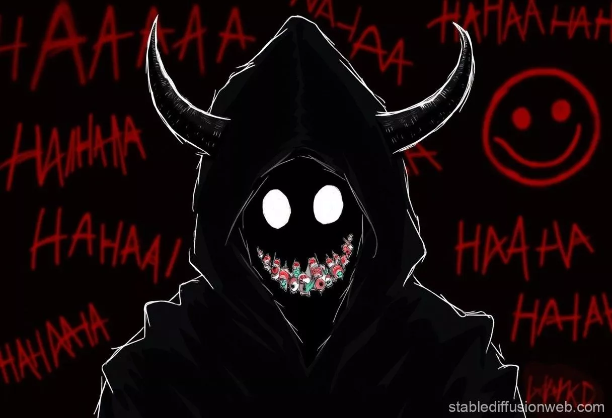 Scribbled Scary Wallpaper. Stable