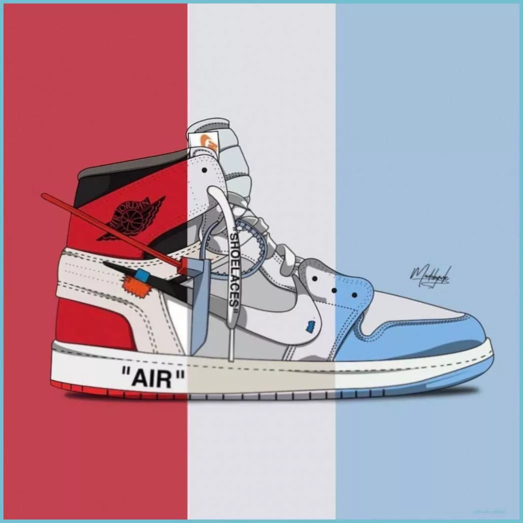 Striped Air Jordan Cartoon Shoe