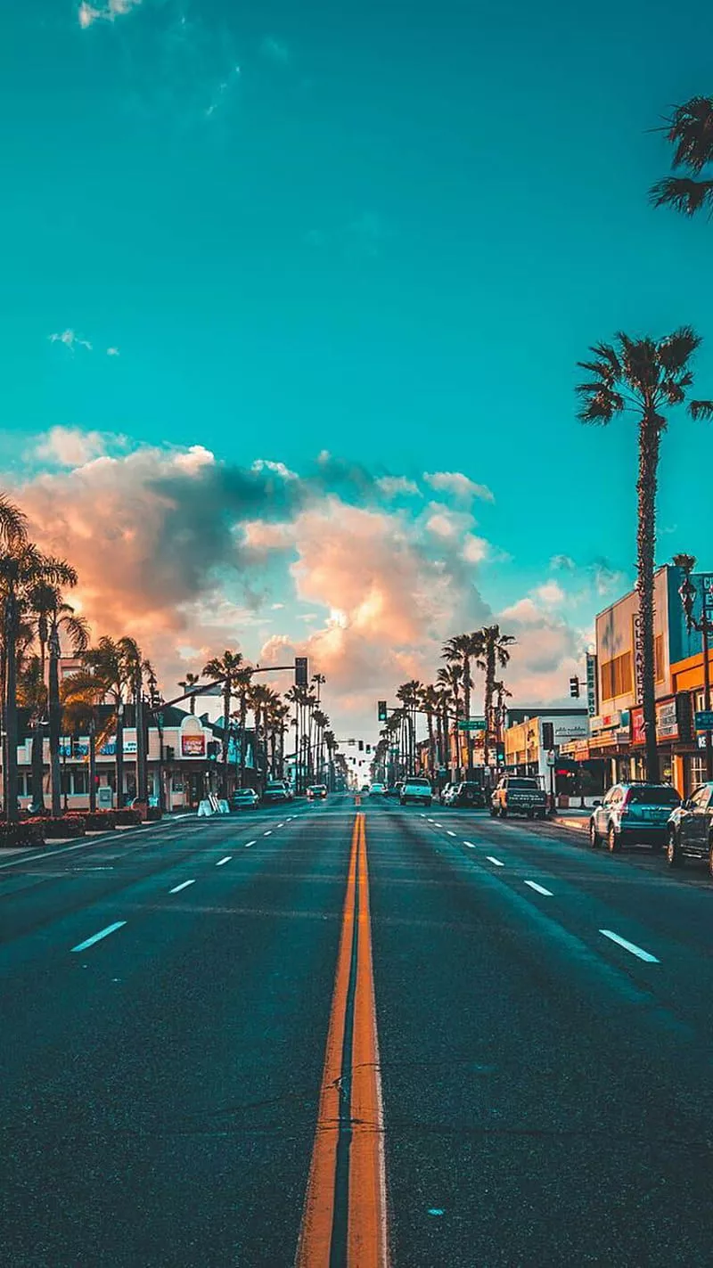 Street, california, city, nature
