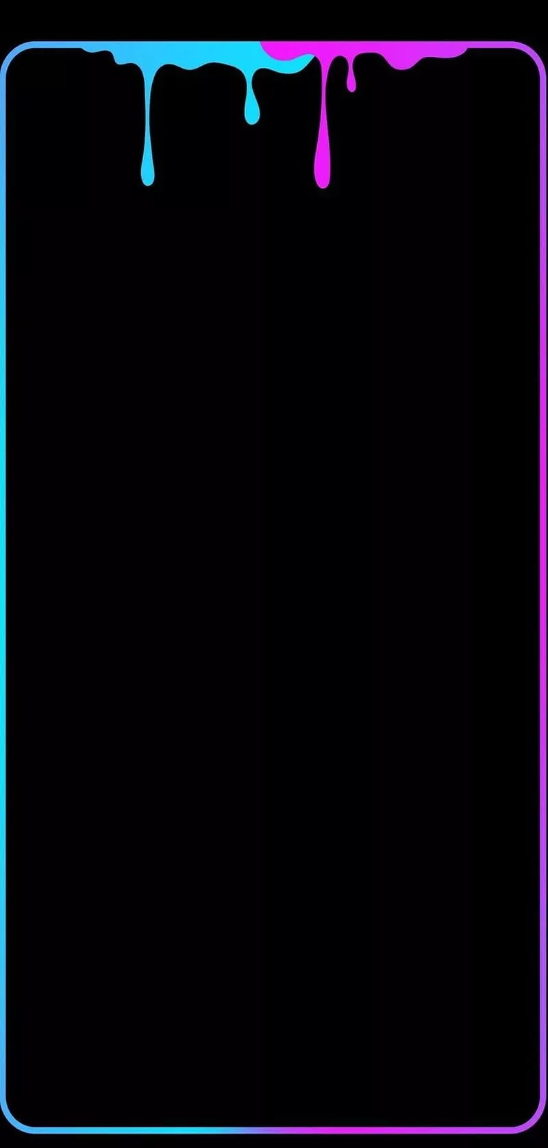 Colored border, black, colors, edge, led, screen, HD phone wallpaper
