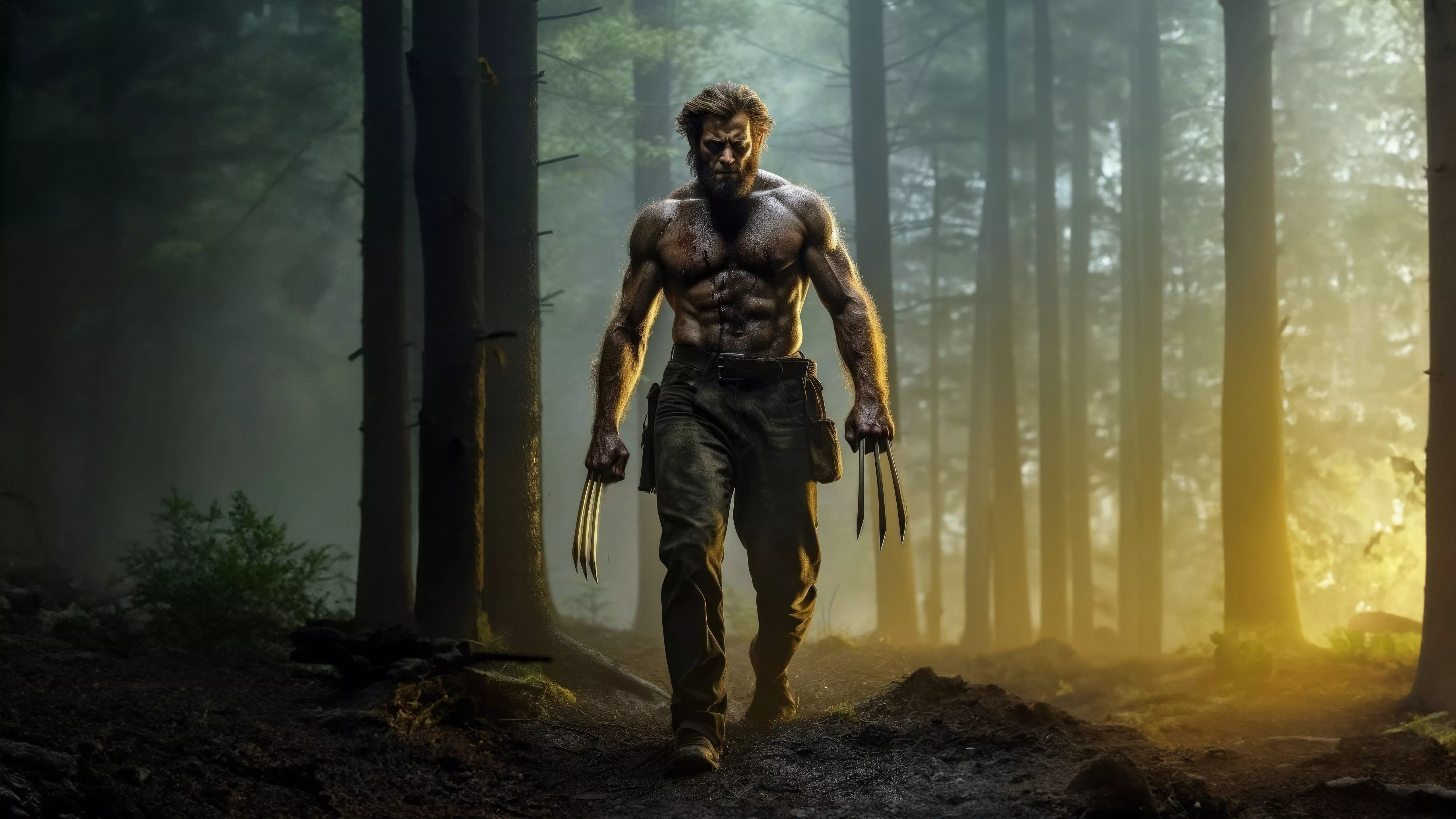 Cool Wolverine With Claws Bared