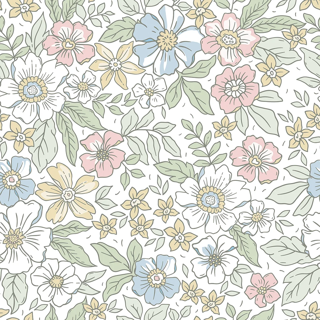 Gorgeous Gardenia Wallpaper in Soft