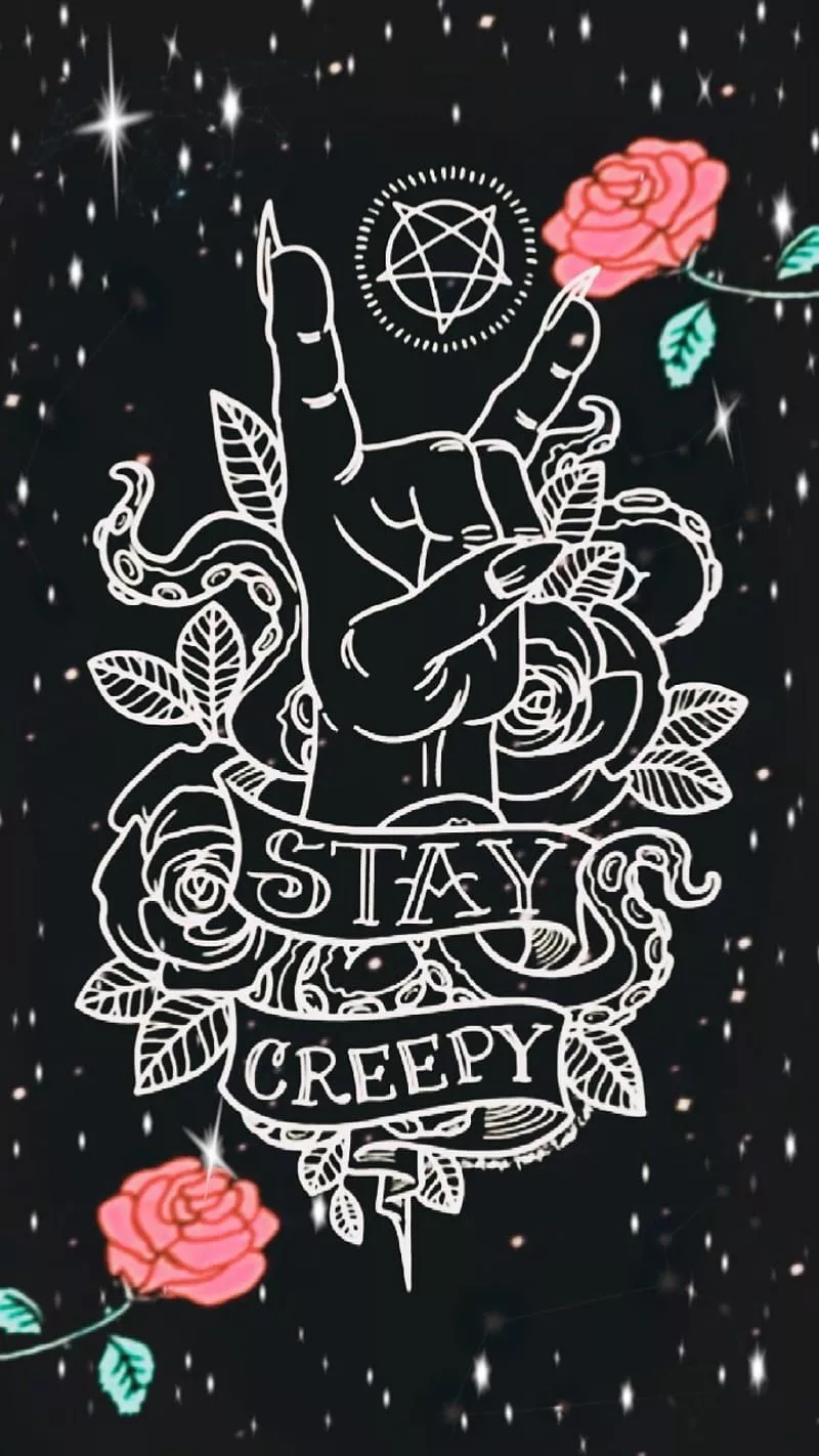 creepy, goth, monsters, scary, stars