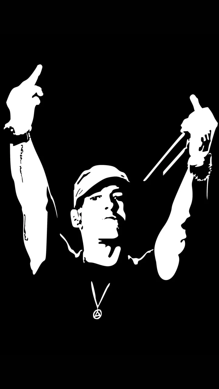 Eminem Wallpaper 4K, Minimalist, Black