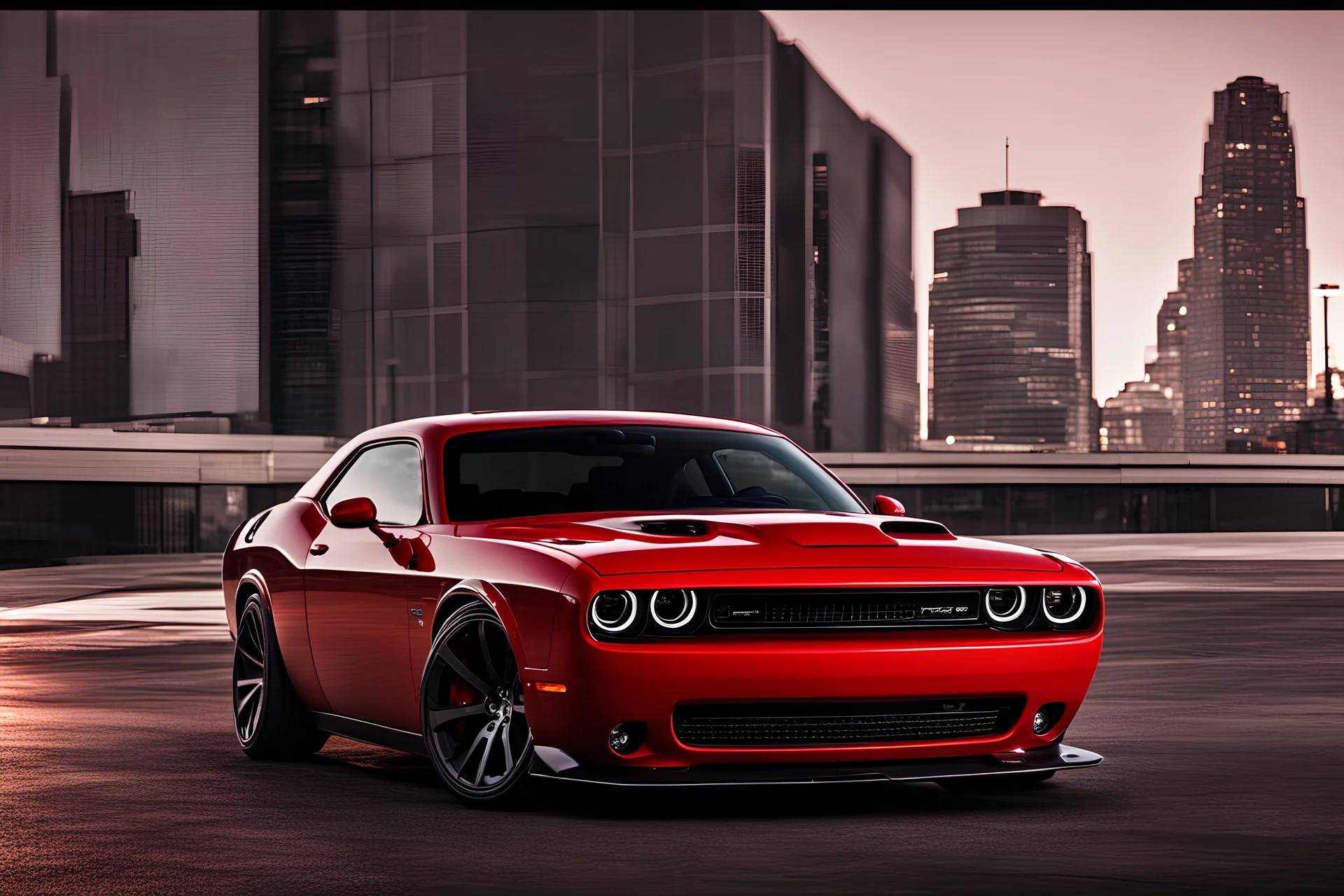 2023 RED DODGE CHALLENGER WALLPAPER