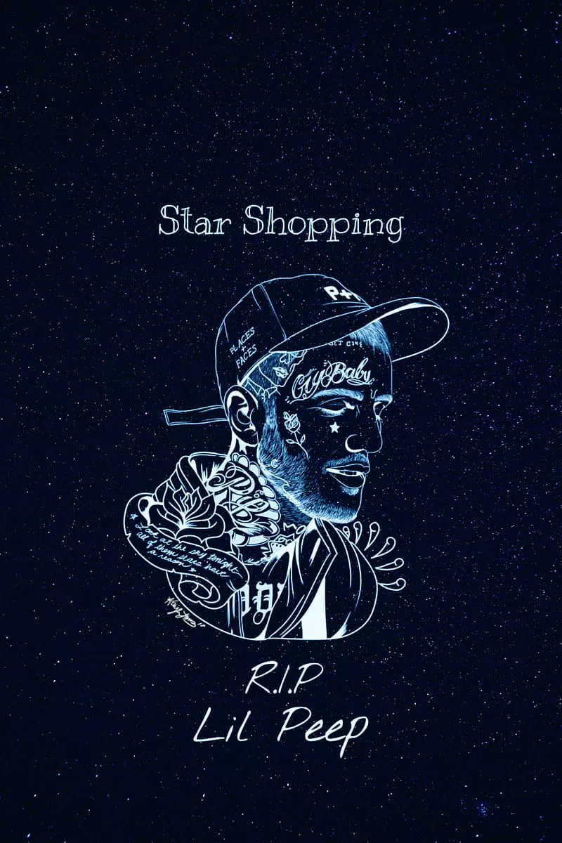 RIP Lil Peep, blue, lil peep, stars, HD