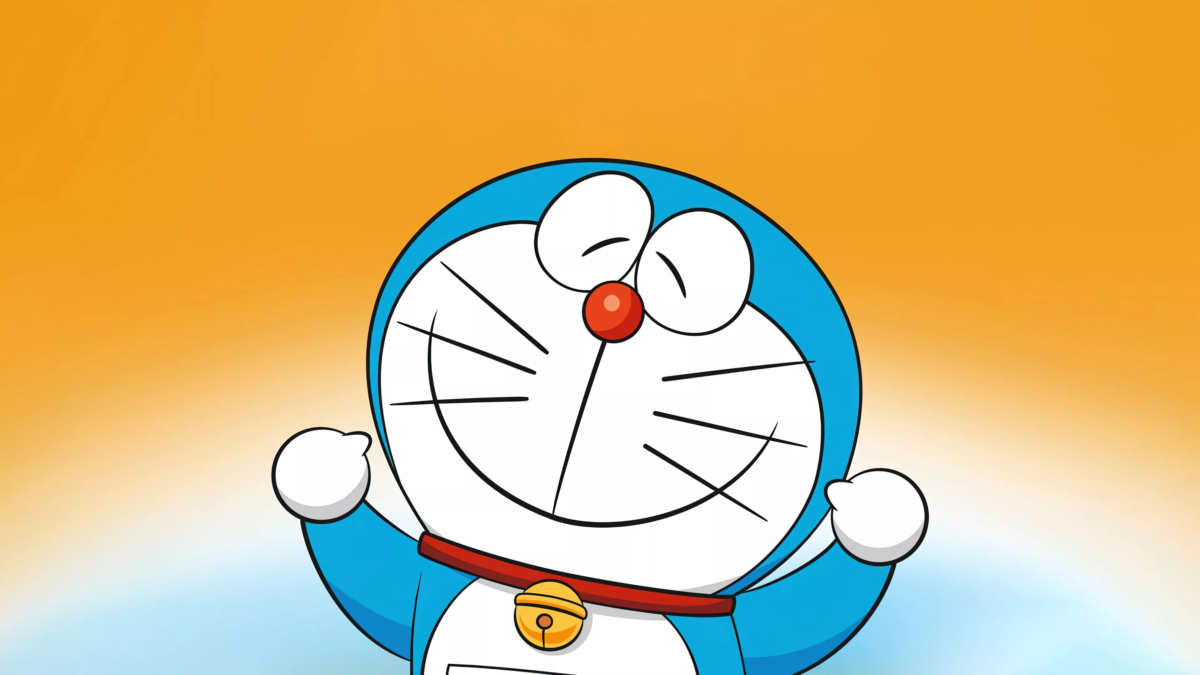 Doraemon Wallpaper 4K, Smile, 5K