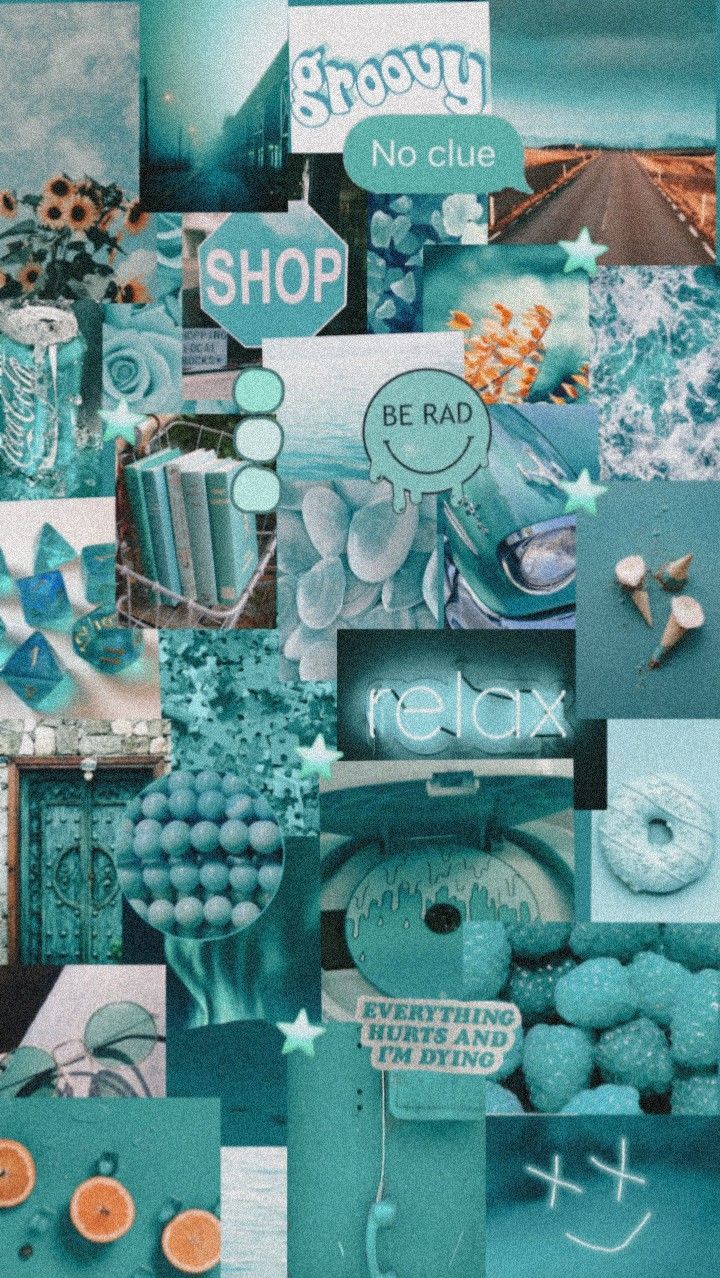Teal wallpaper