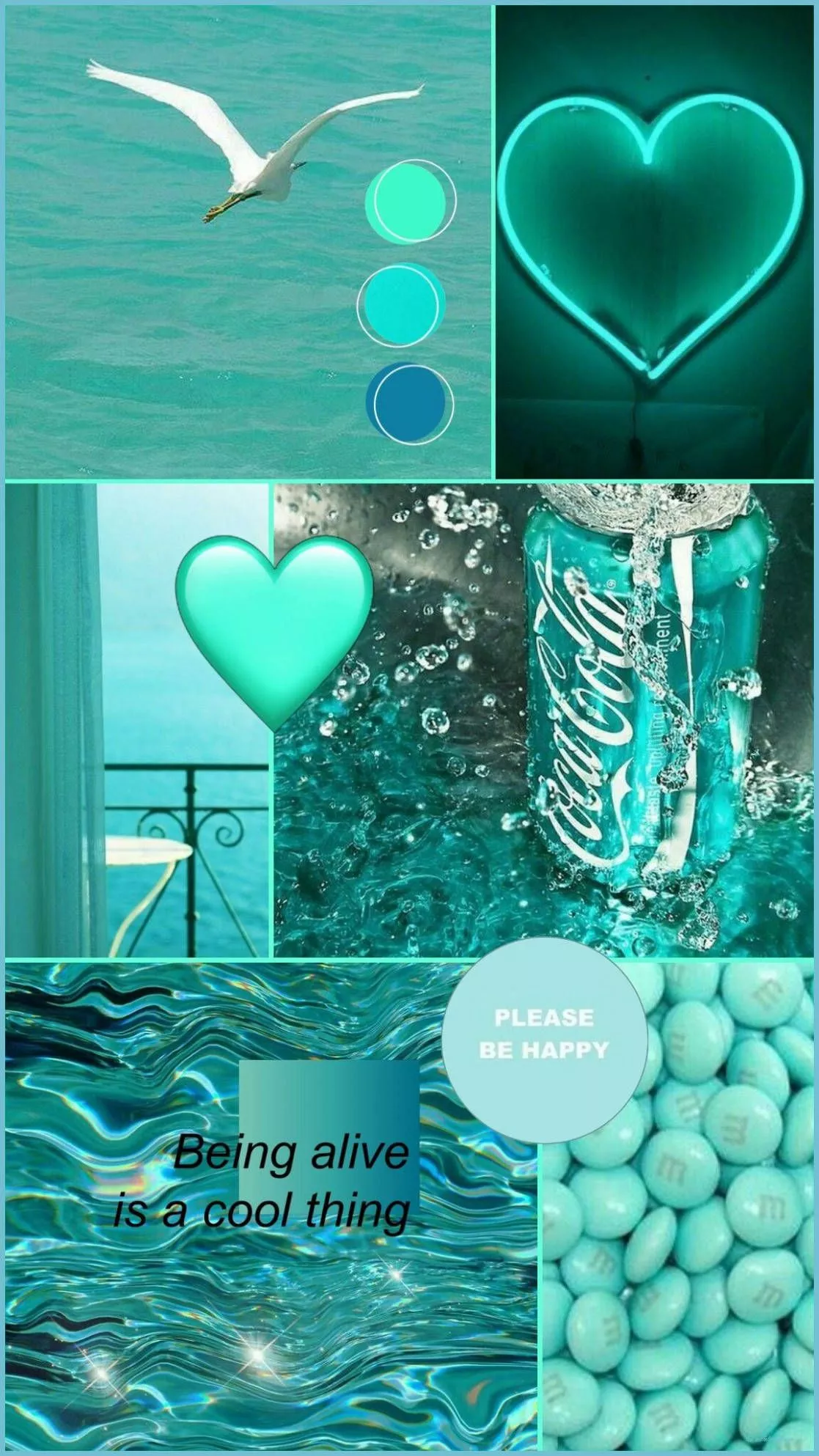 Aesthetic Dark Teal iPhone Wallpaper