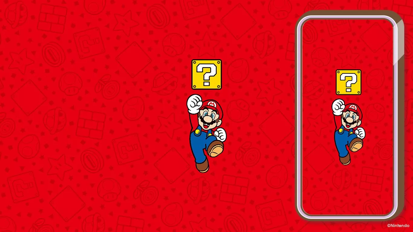 Cute Red Super Mario Wallpaper From Nintendo