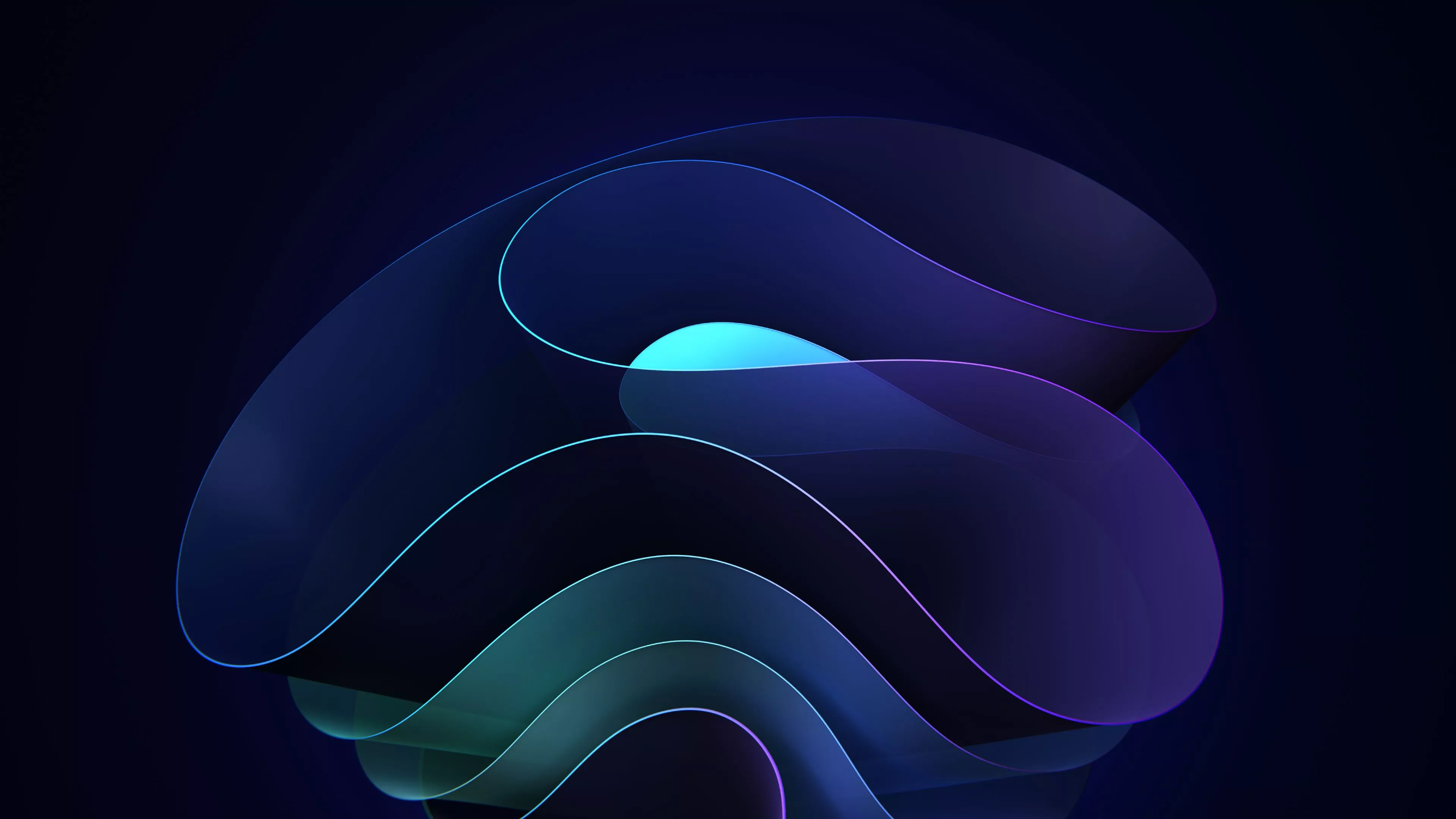 Bloom Edges Blue Windows 11 Wallpaper