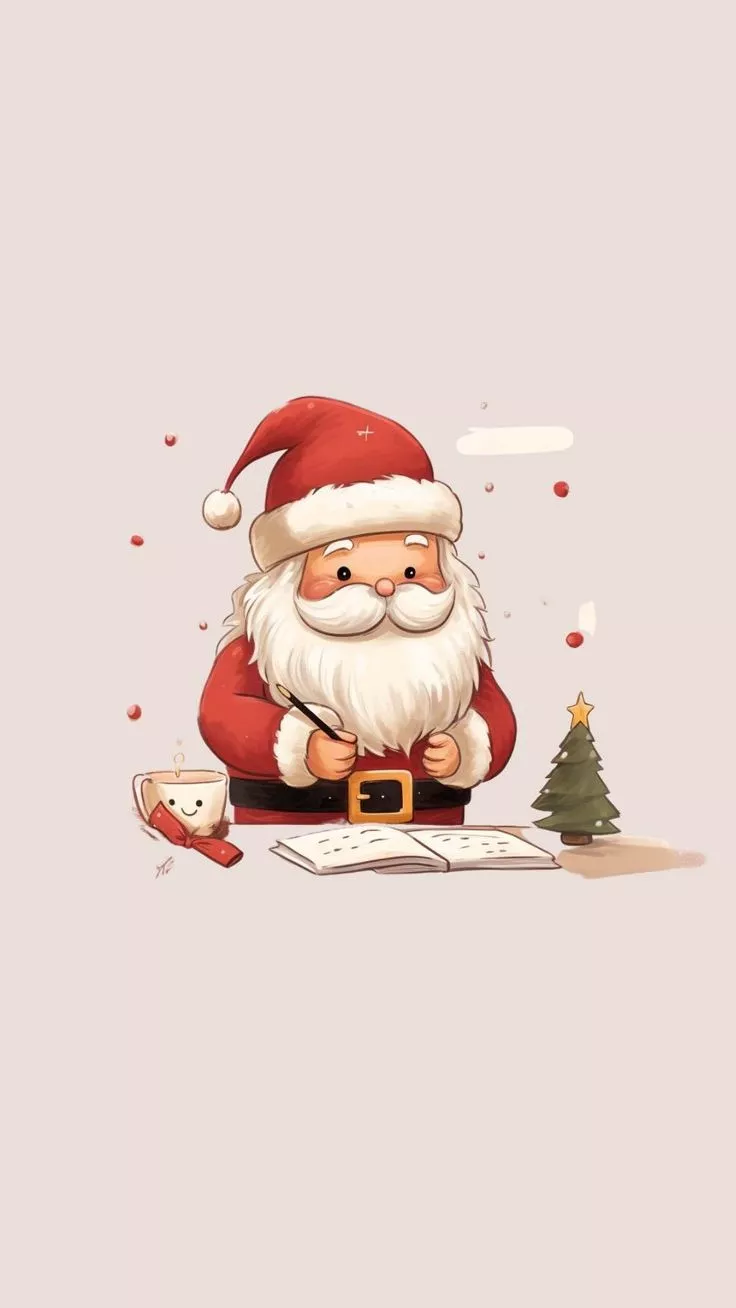 Santa Aesthetic Phone Wallpaper: 100