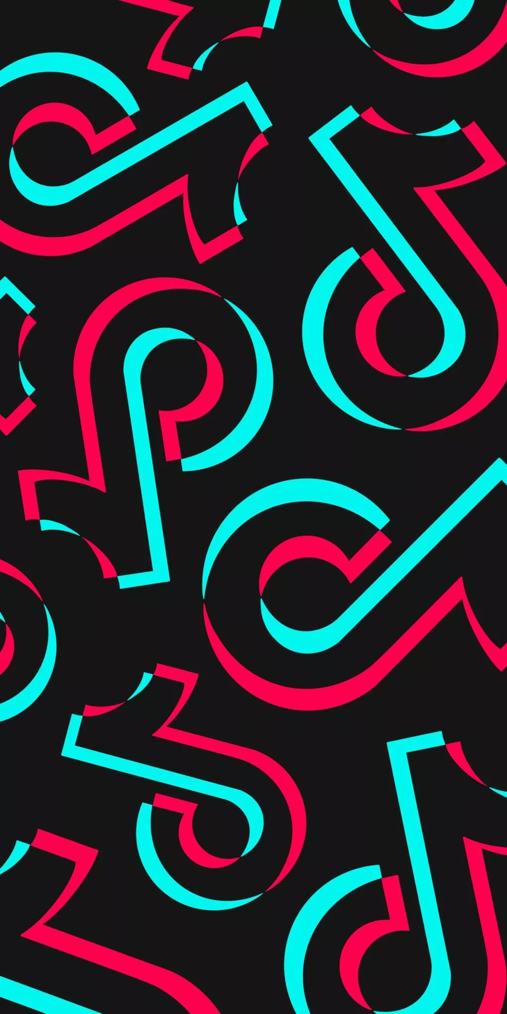 TikTok Logo Black Wallpaper