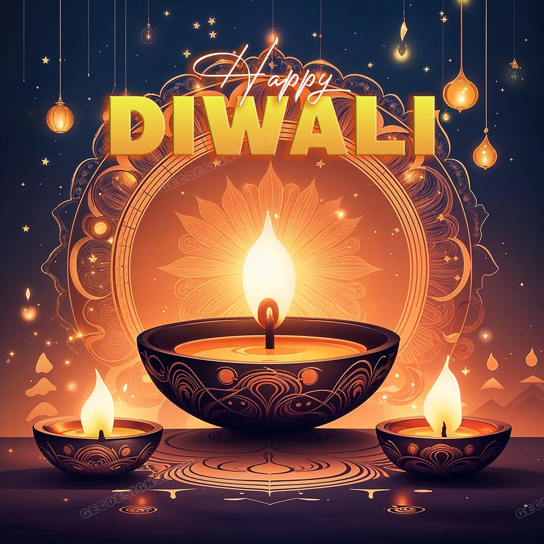 Happy Diwali wallpaper, Diya lamps