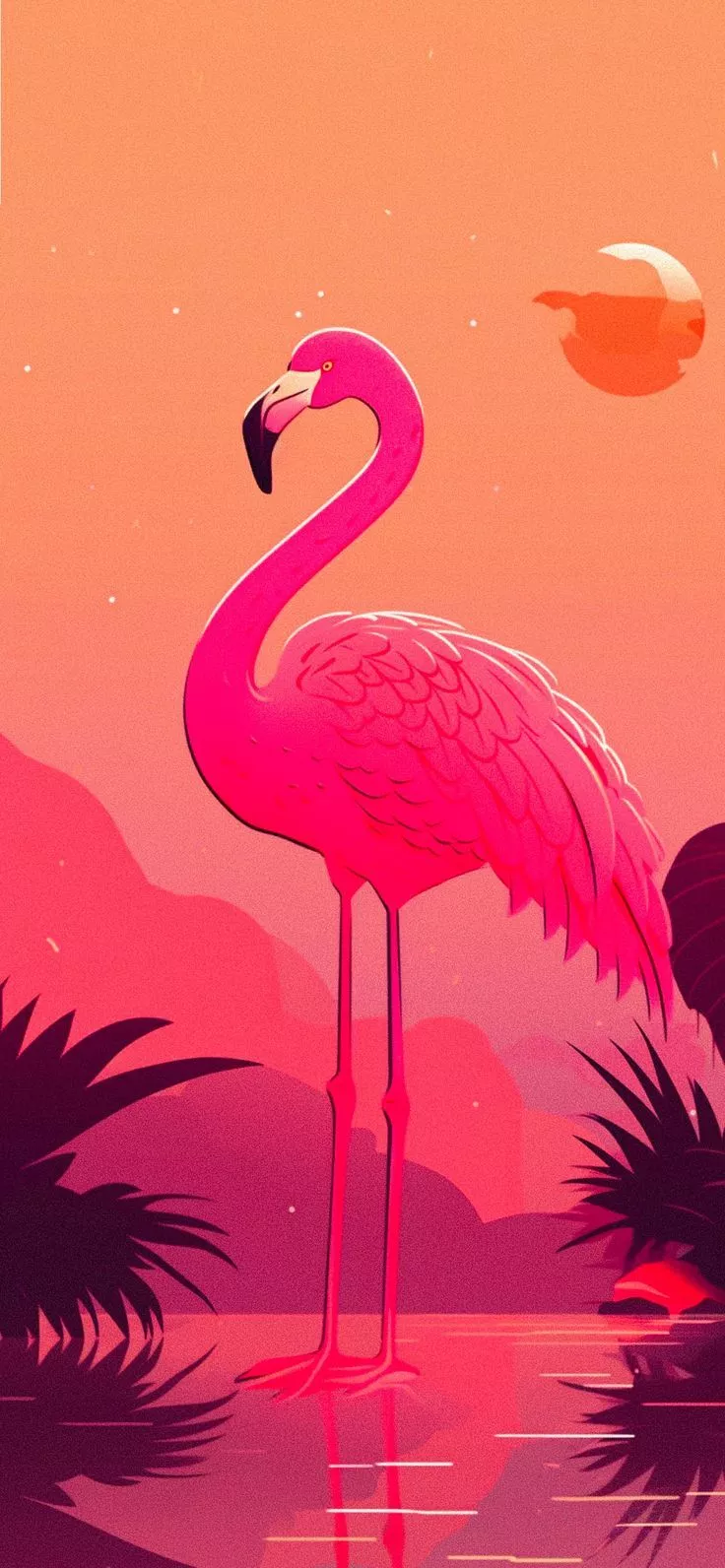 Pink Flamingo Preppy Wallpaper