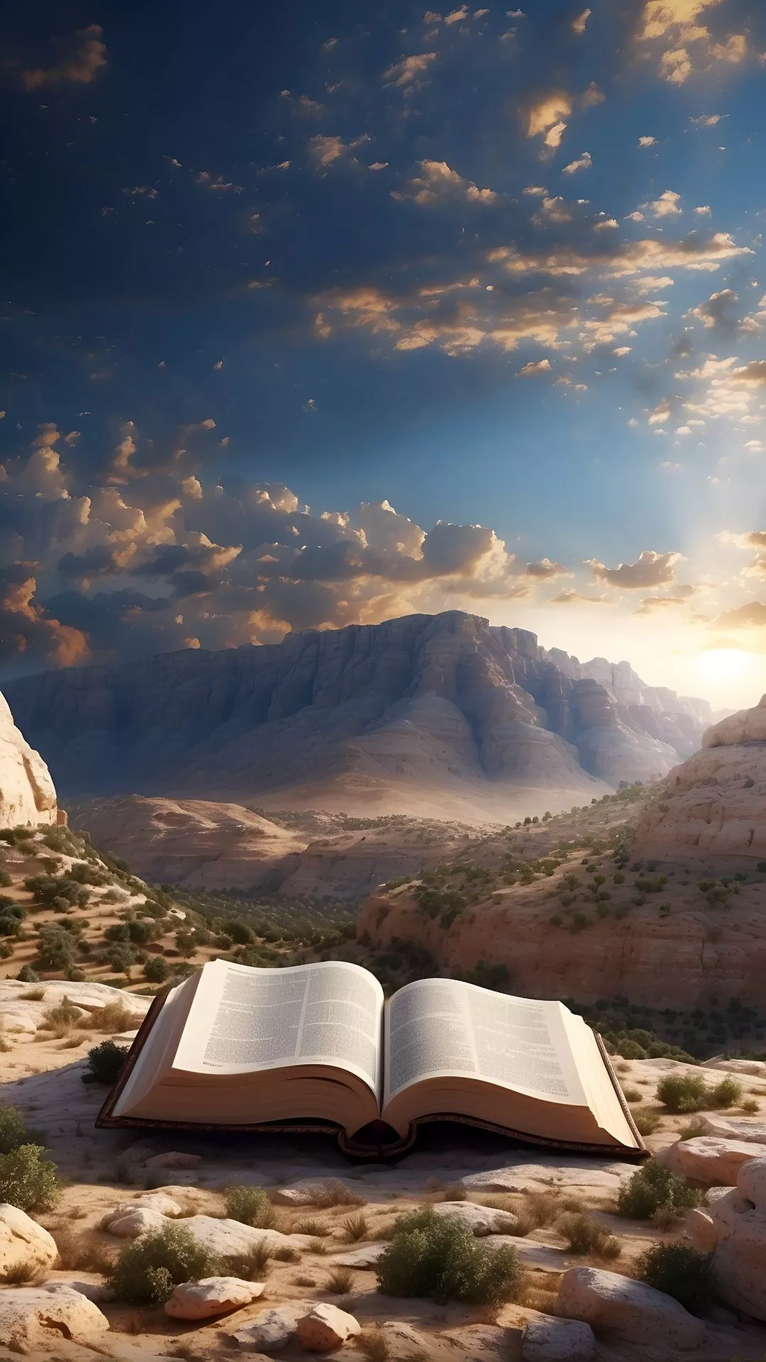 Wallpaper bible, book, mountains