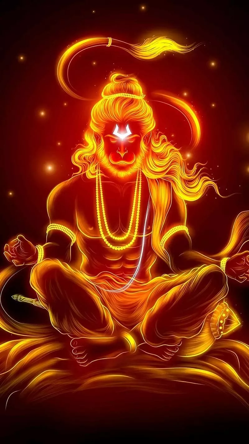 Sri Anjaneya, Orange Art, bajrangbali
