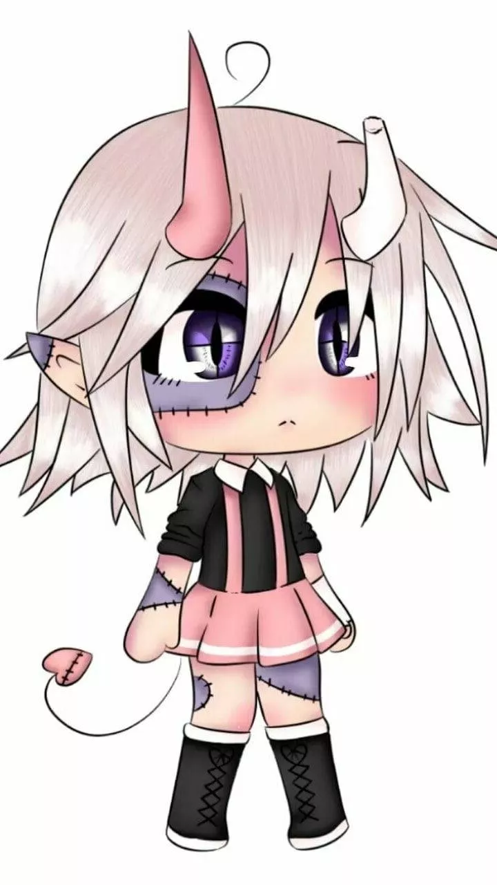 Cute Gacha Life Pink And White Girl