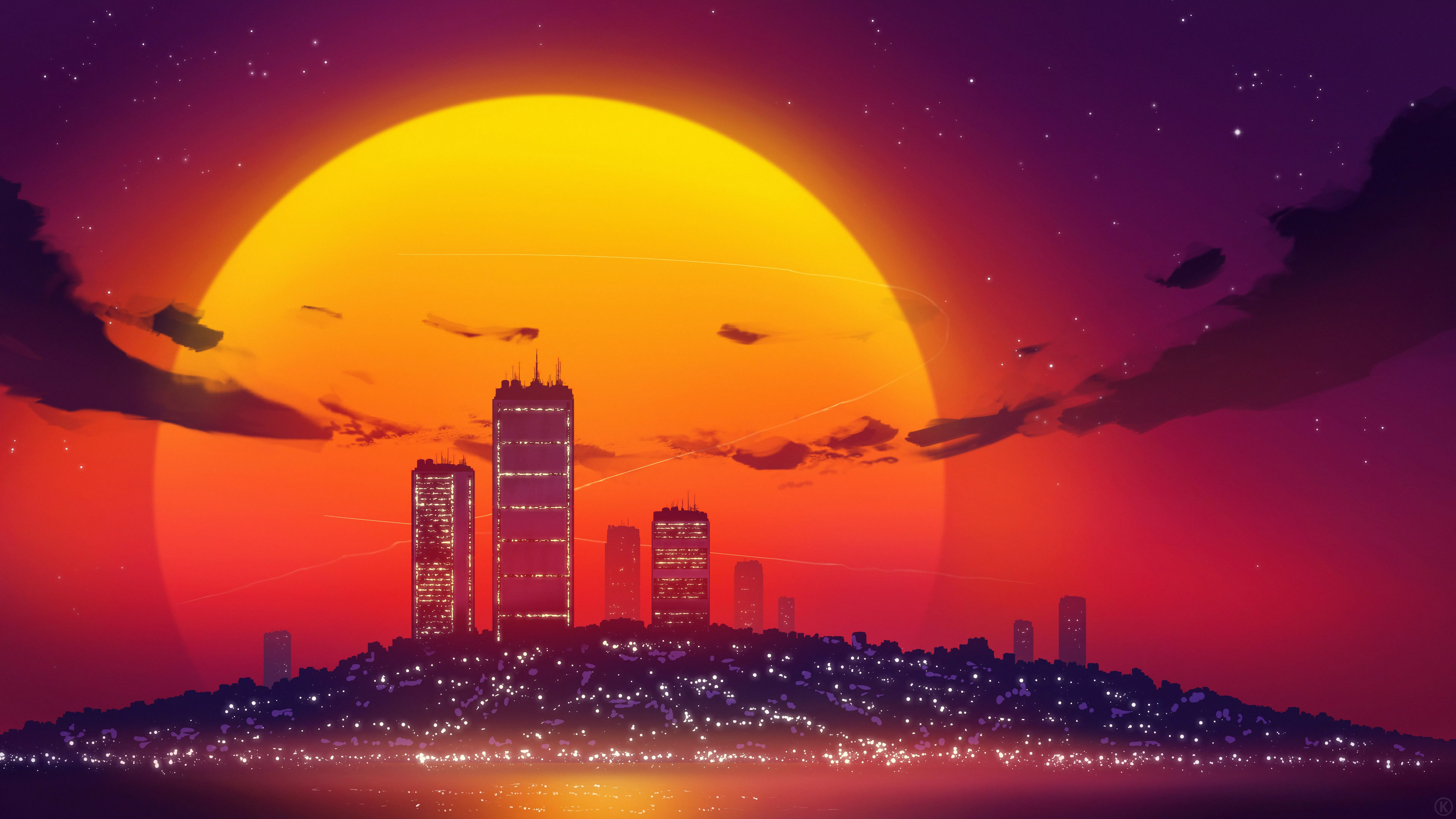 Retro Island Cool 8K Wallpaper, HD