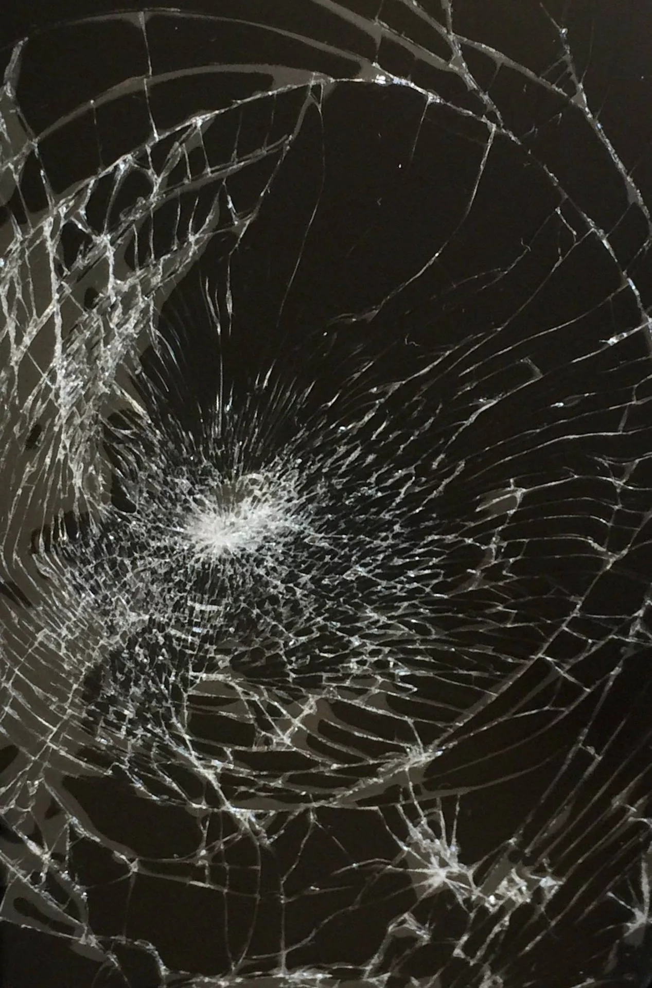 Fine Web Like Cracks Broken Computer