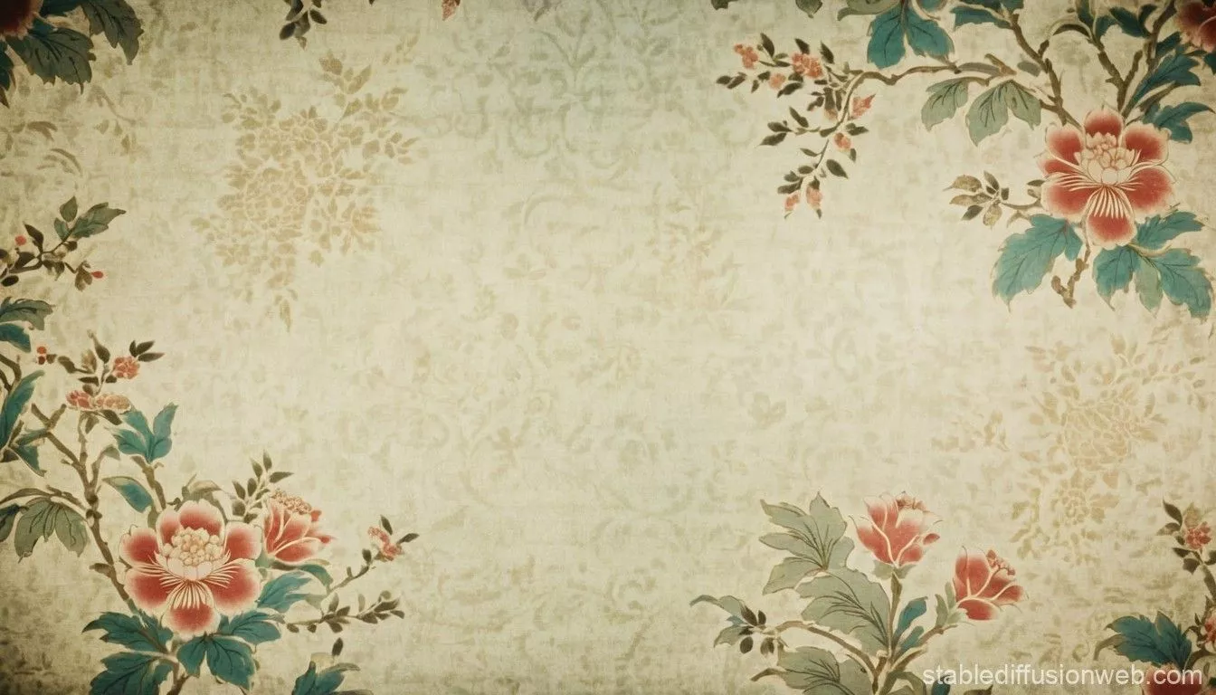 Qing Dynasty Style Flower Wallpaper