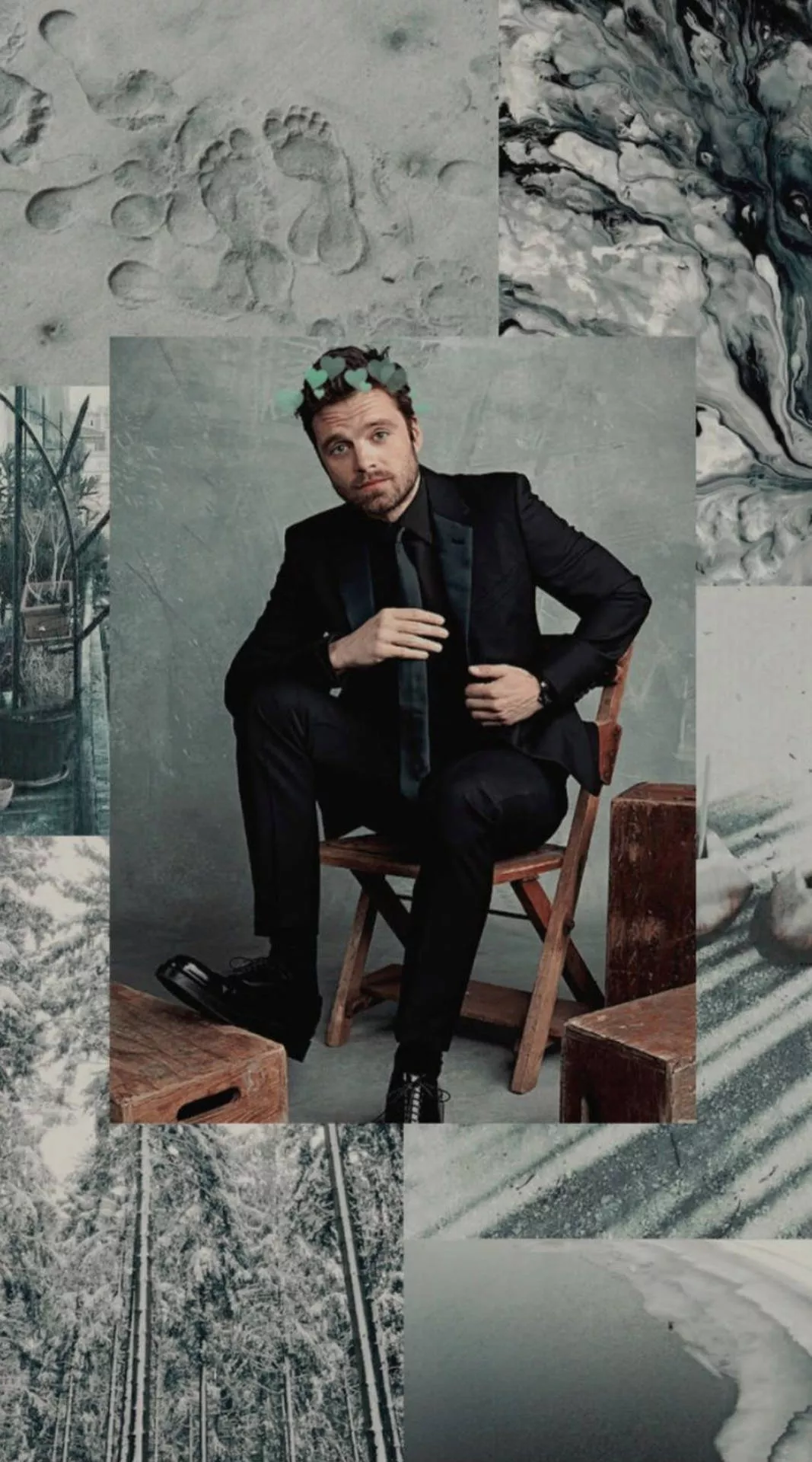 Sebastian Stan Black Suit Aesthetic