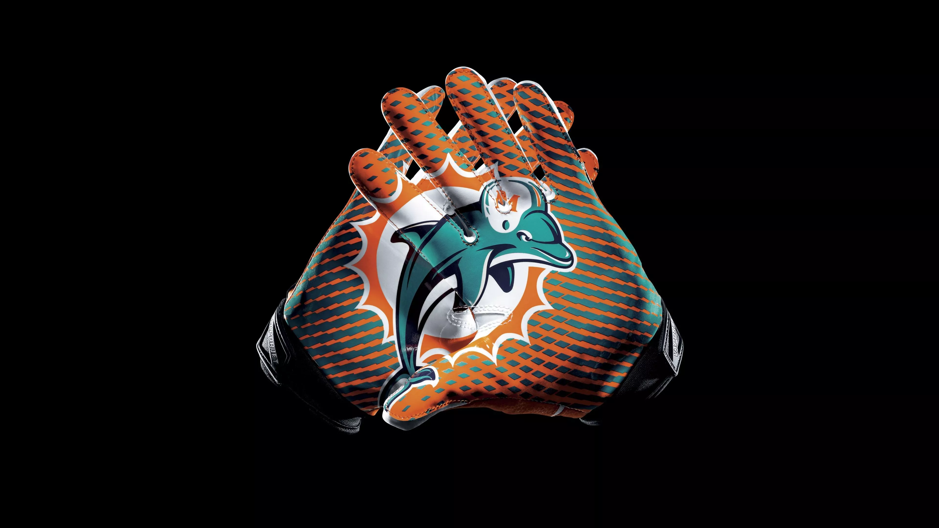 Miami Dolphins Wallpaper 4K, Gloves