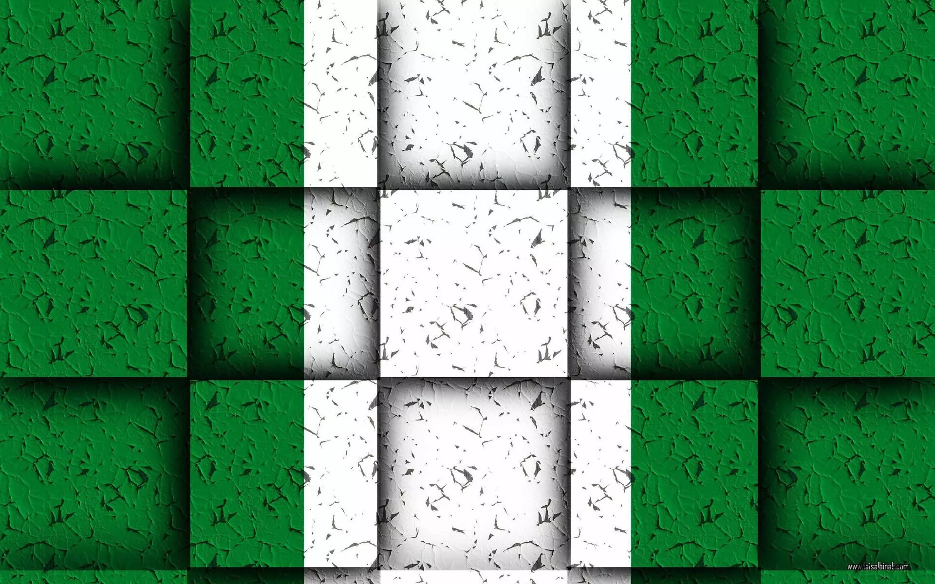Vibrant Colors Of Nigerian Flag On
