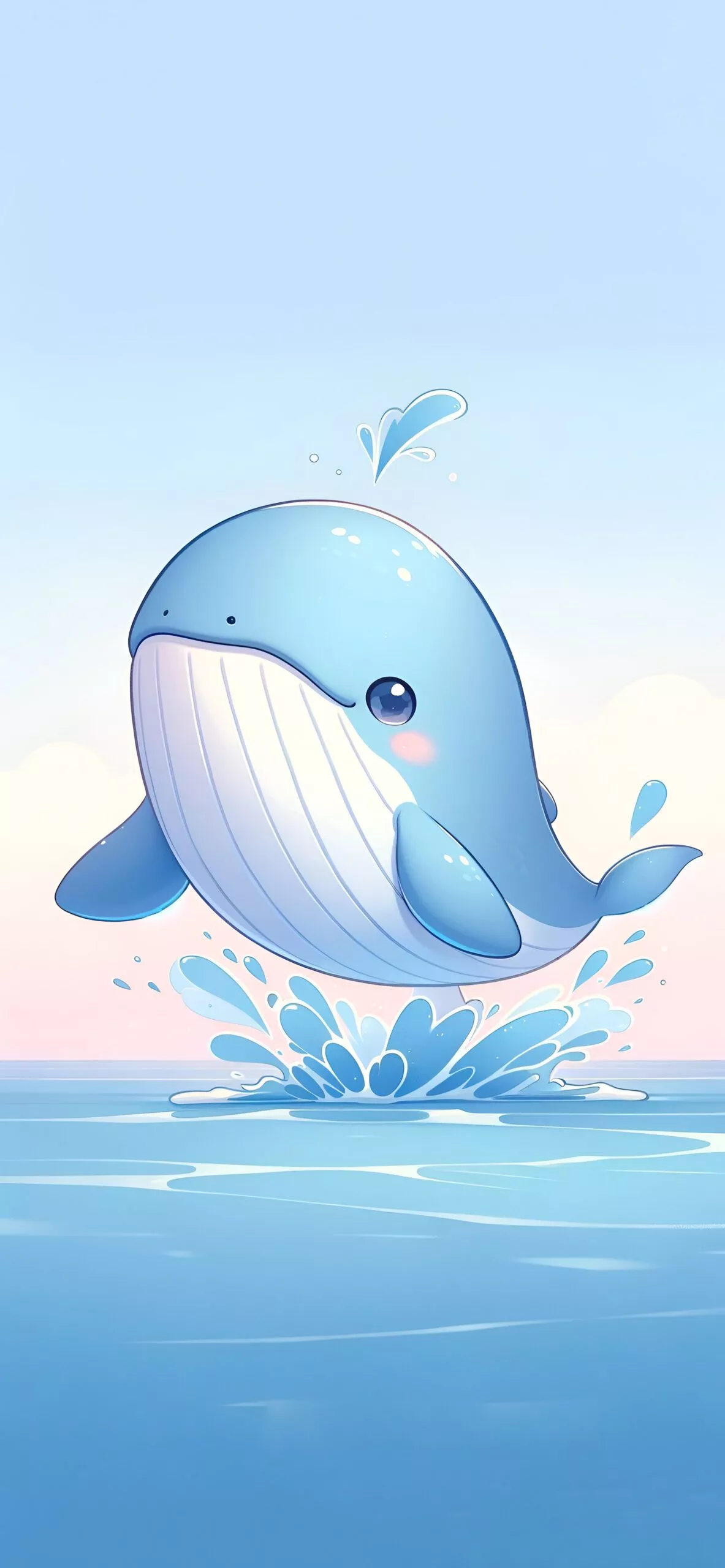 Cute Pastel Whale Wallpaper