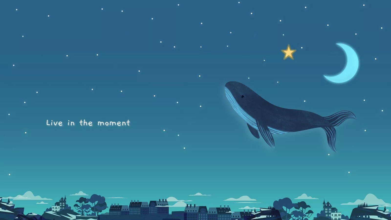 Desktop wallpaper whale design