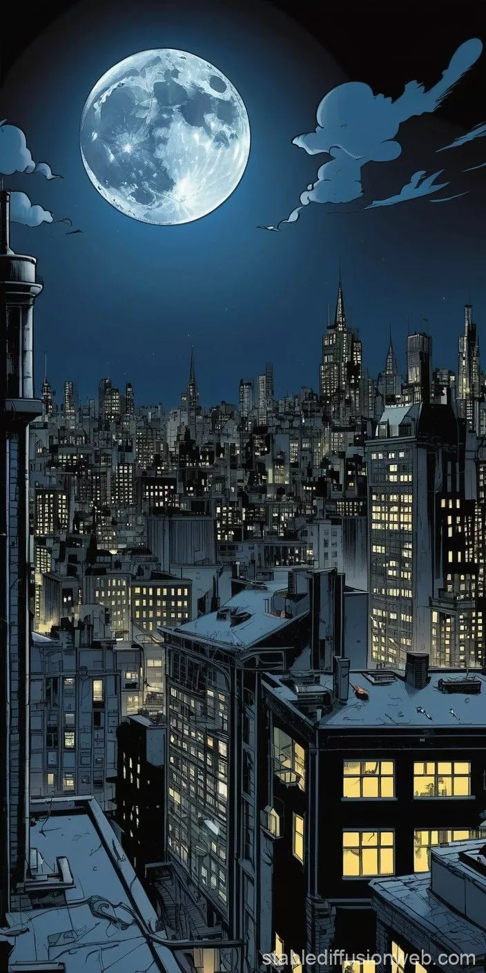 gotham city nighttime Prompts. Stable