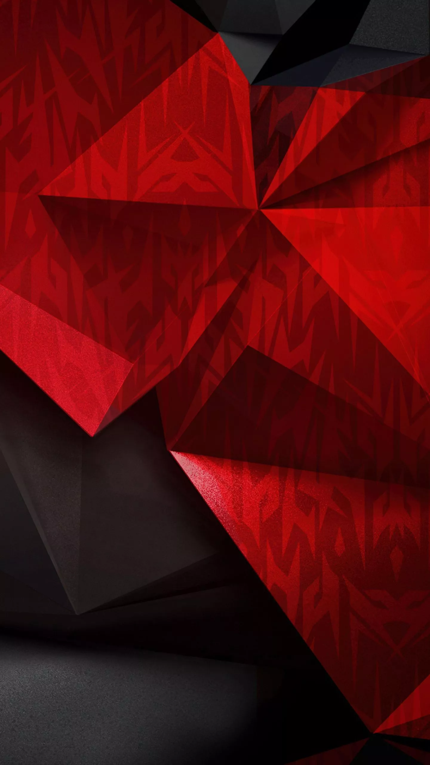 Red abstract Wallpaper 4K, Polygonal