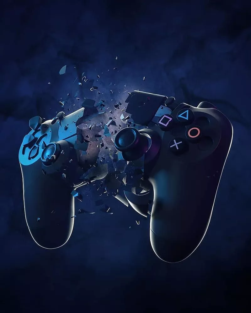 HD broken controller wallpaper
