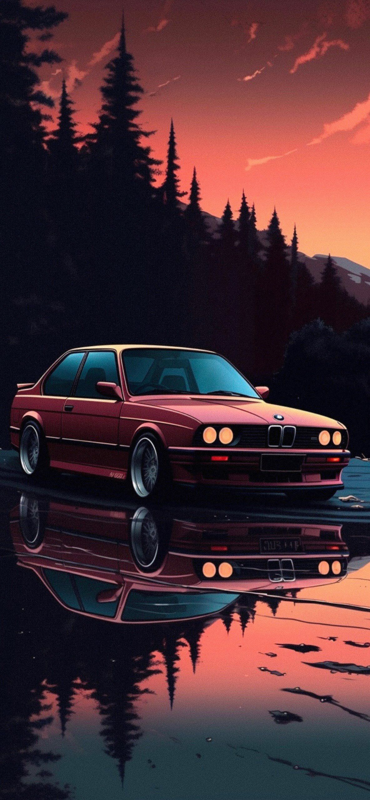 Classic BMW M3 E30 Wallpaper Anime
