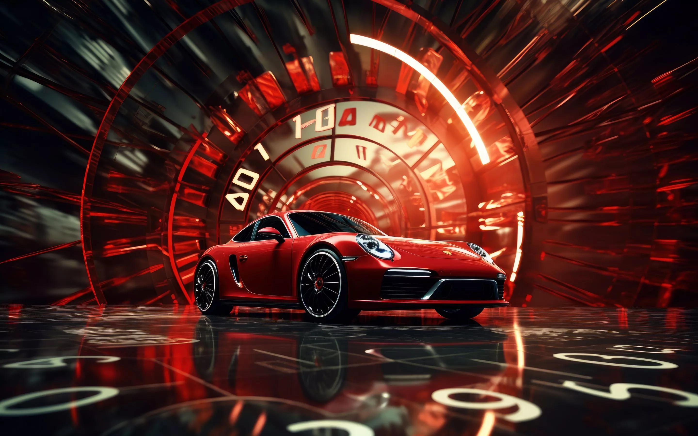 Porsche 911 Wallpaper 4K, Retro, Red
