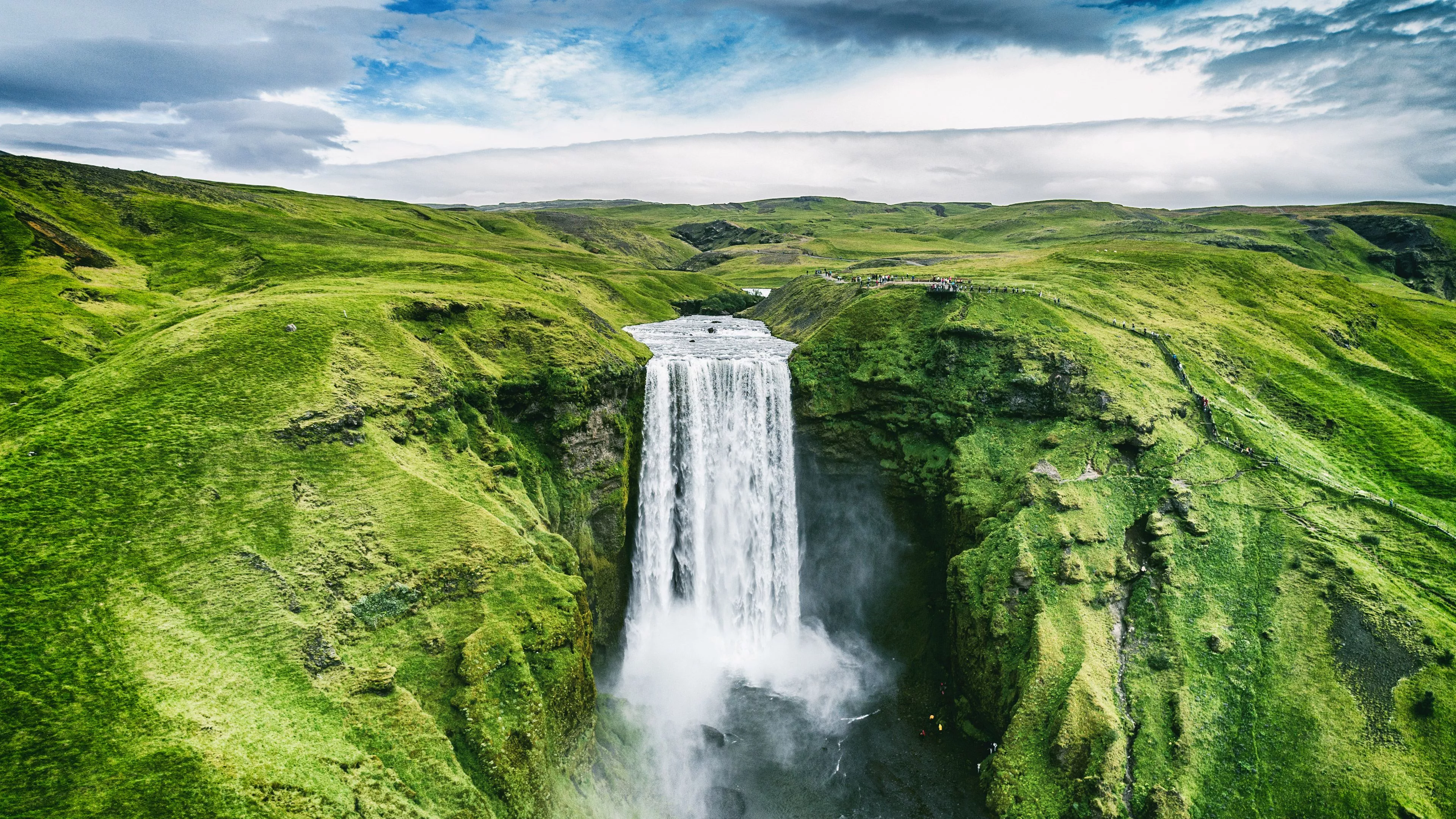 Nature Skógafoss 4k Ultra HD Wallpaper