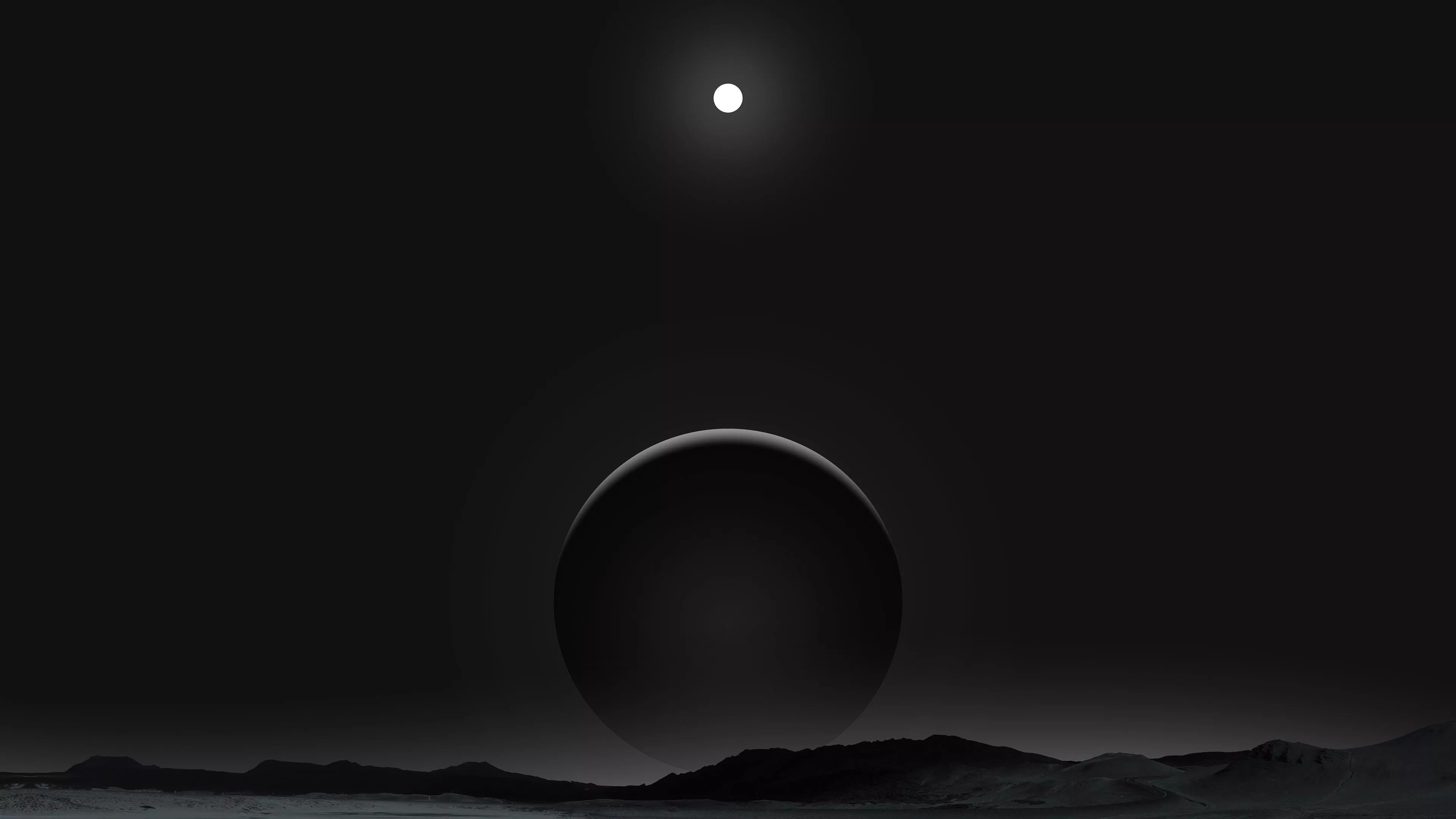 Planet Dark Black Moon 4k 4k