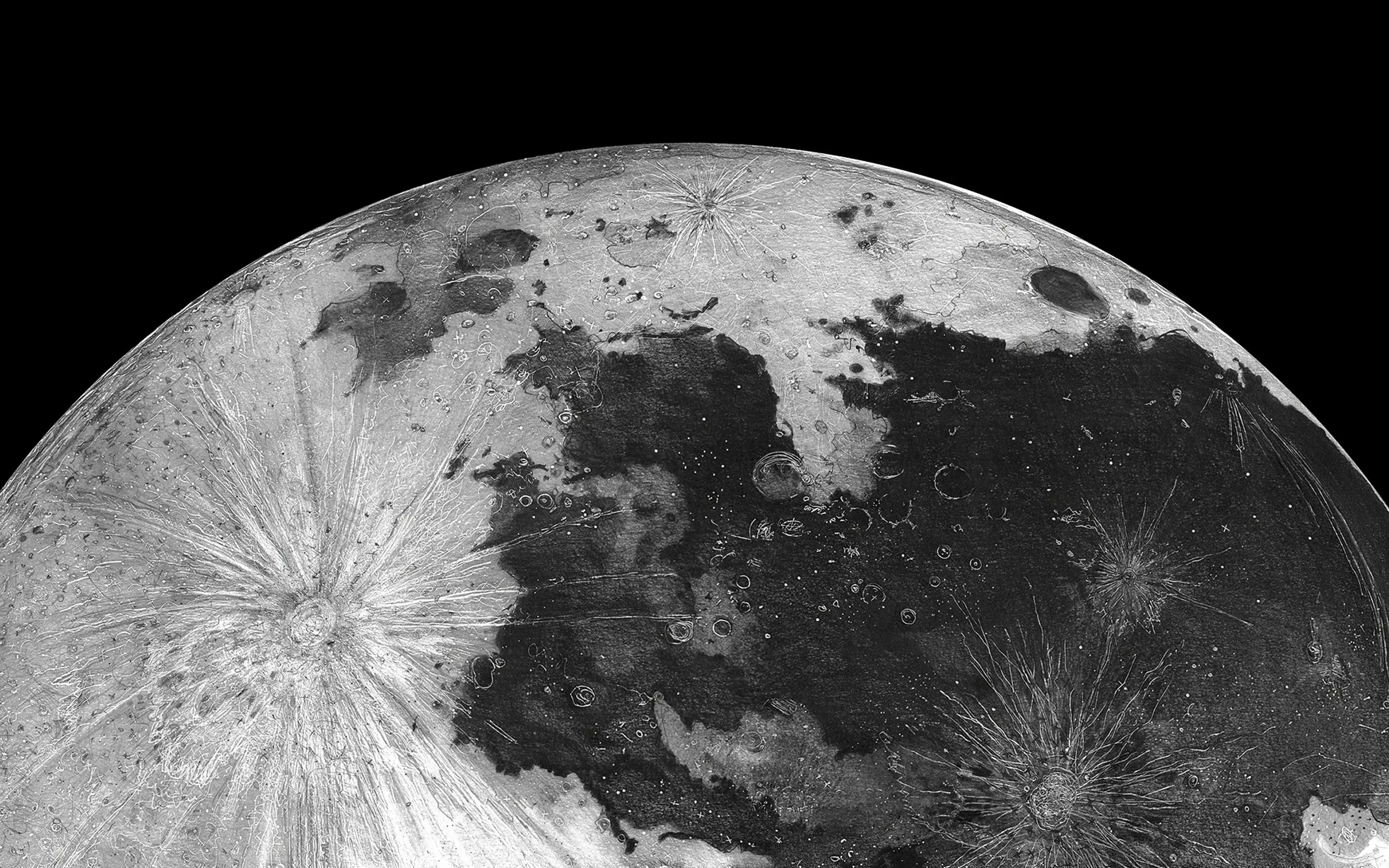 Moon Wallpaper 4K, ColorOS, Stock