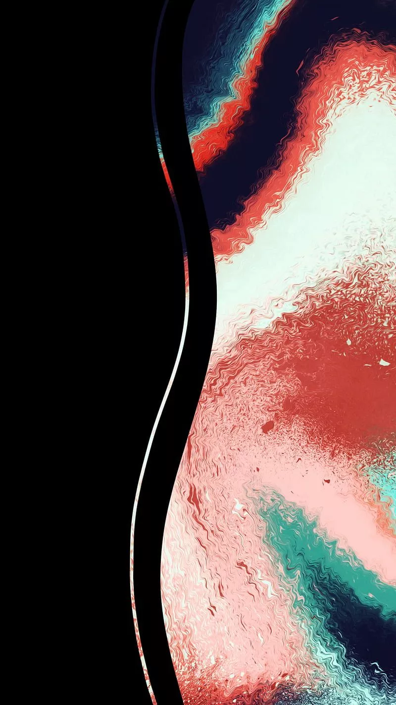 Amoled wave, abstract, amoled, black, dark, minimalist, HD phone wallpaper