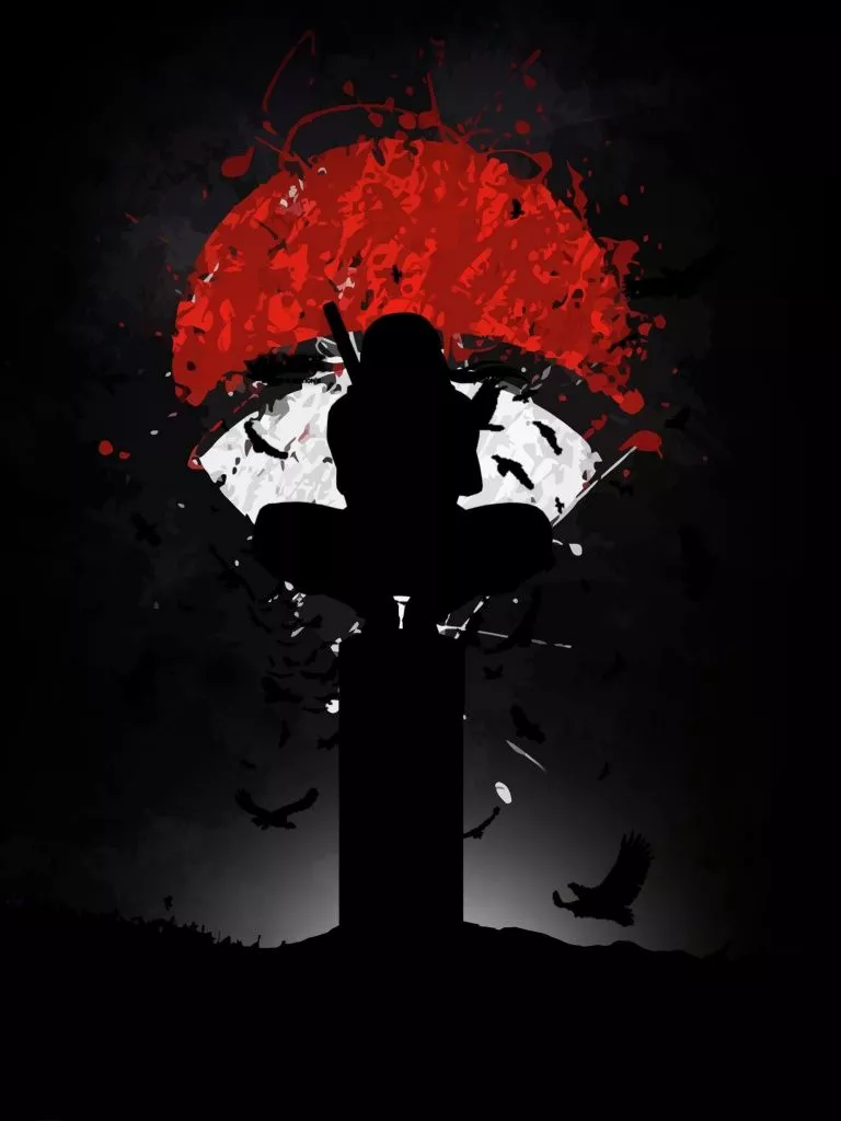 Itachi Uchiha Wallpaper 4K, AMOLED, Naruto, Black background