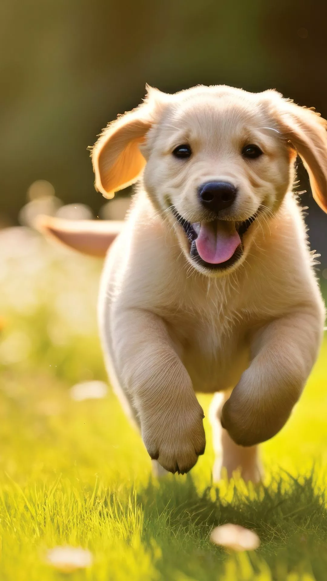 Cute puppy Wallpaper 4K, Running
