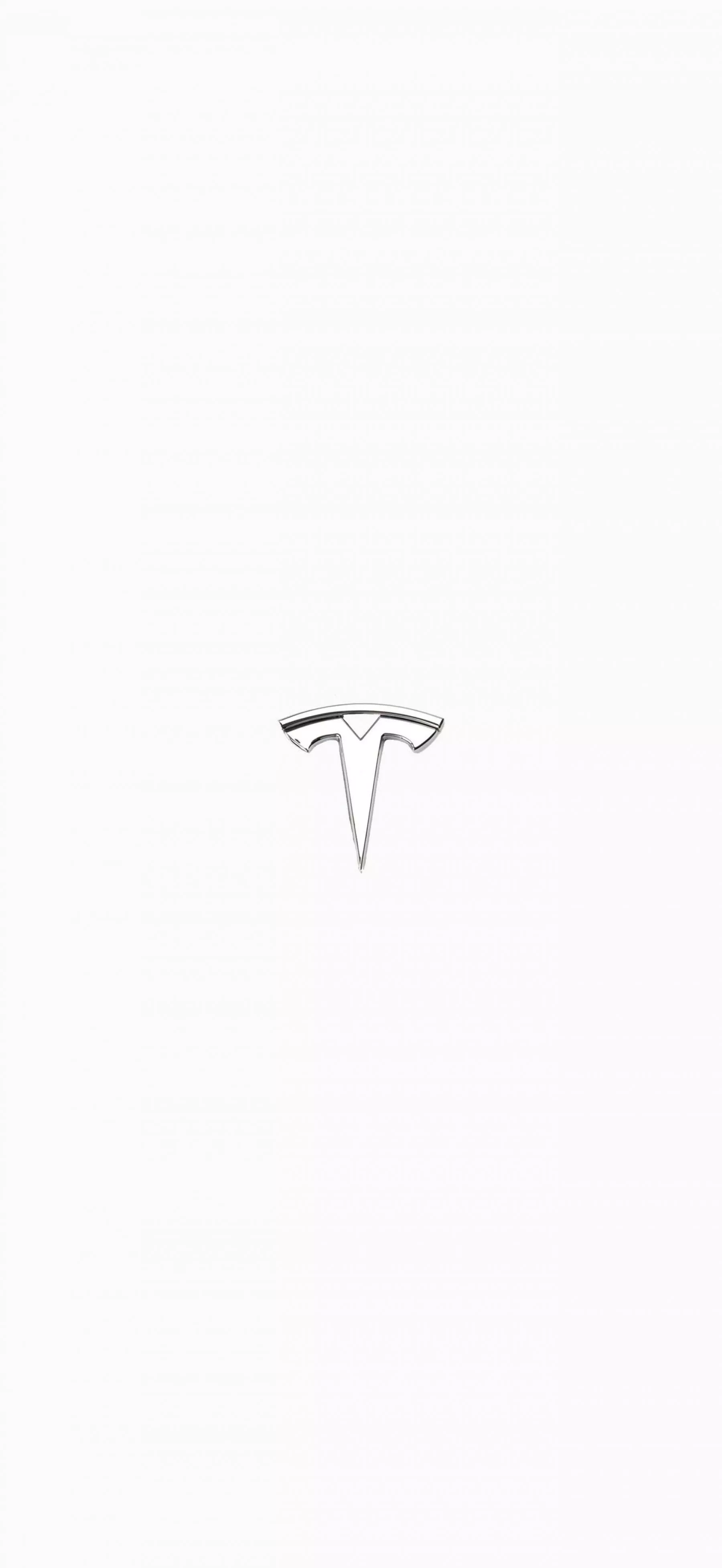 White Metallic Tesla Logo