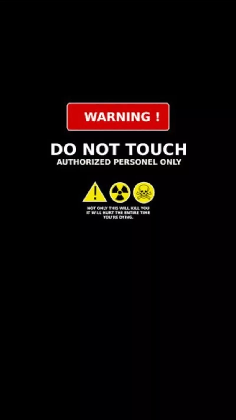 Warning, black, HD phone wallpaper