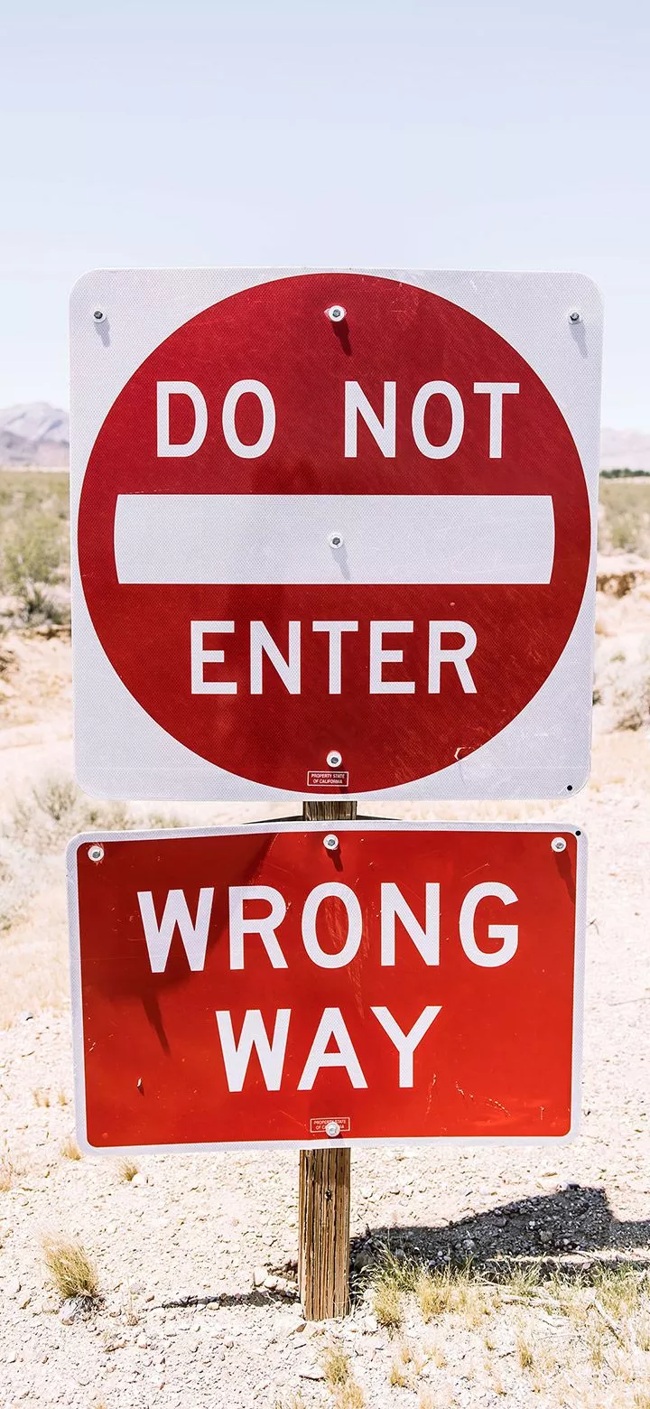 Red Warning Road Sign 4K Phone Wallpaper